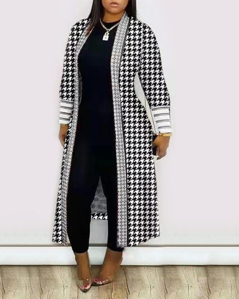Casual Printed Long Sleeve Cardigan Jacket 24