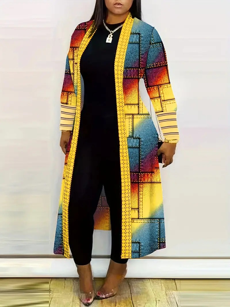 Casual Printed Long Sleeve Cardigan Jacket 24