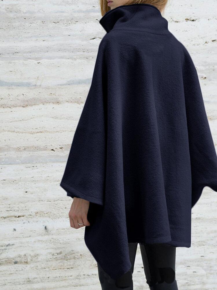 Cloak zipper woolen cape cape coat women's clothing 11