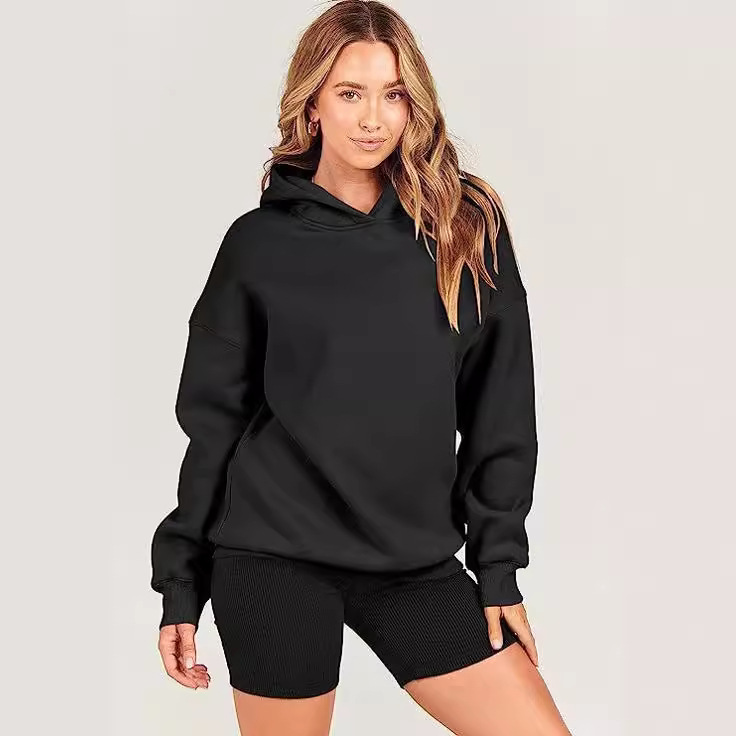 Loose hooded sweatshirt for women sports casual long sleeves 7 02