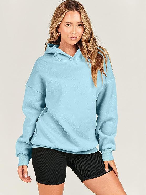 Loose hooded sweatshirt for women sports casual long sleeves 7
