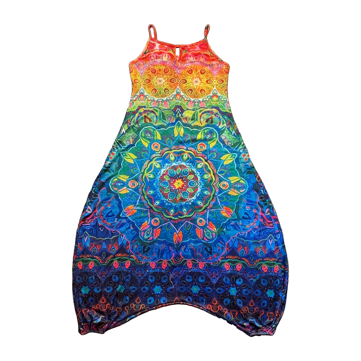 Printed harem crotch jumpsuit sleeveless suspenders 22