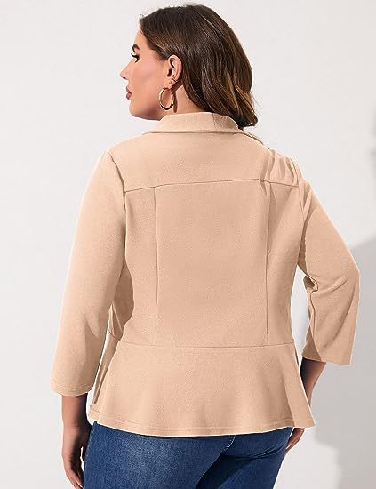 Women's Plus Size Blazers Cardigan Jackets 9 02