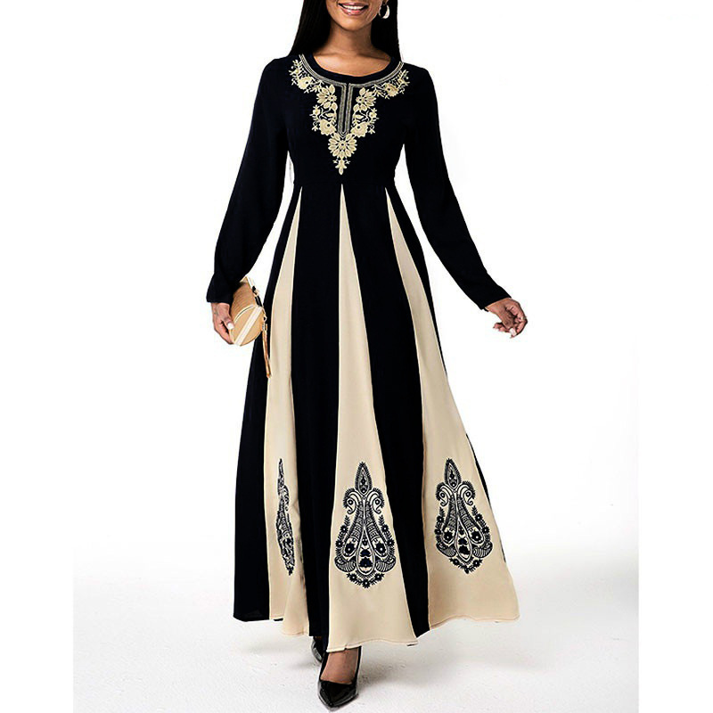 Women's round neck long sleeve dress 30 02
